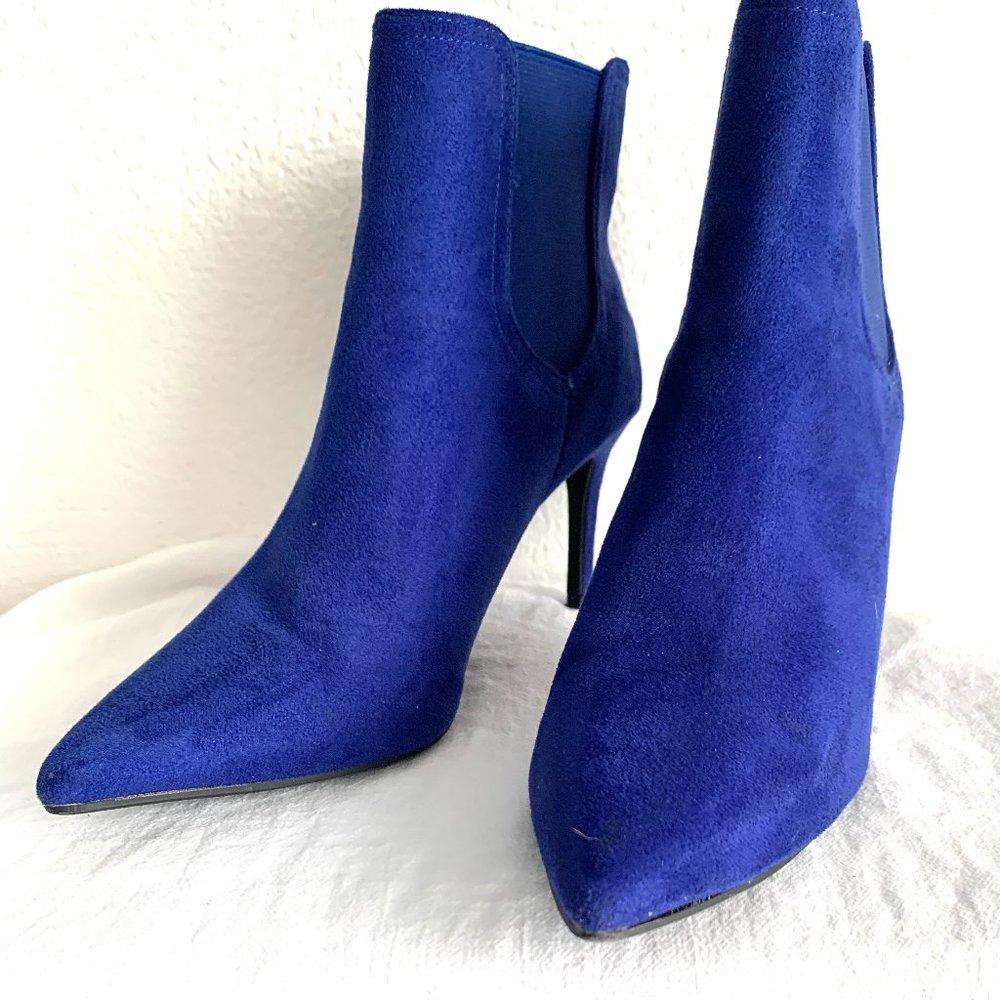 Blue Heeled Ankle Booties